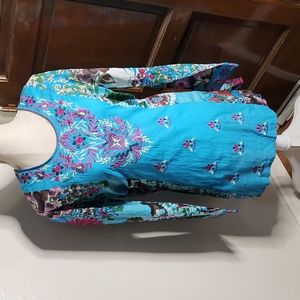 Simi Clothing brand blue tunic with embroidery